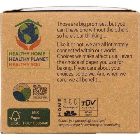 If You Care close-up edge shows natural kraft paper and unbleached liners.