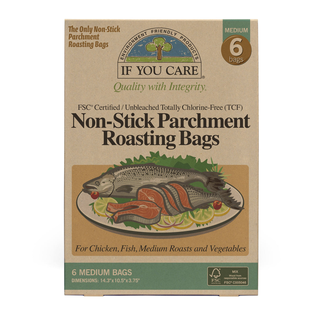 If You Care non-stick parchment roasting bag, medium natural, seals in juices for juicy roasts