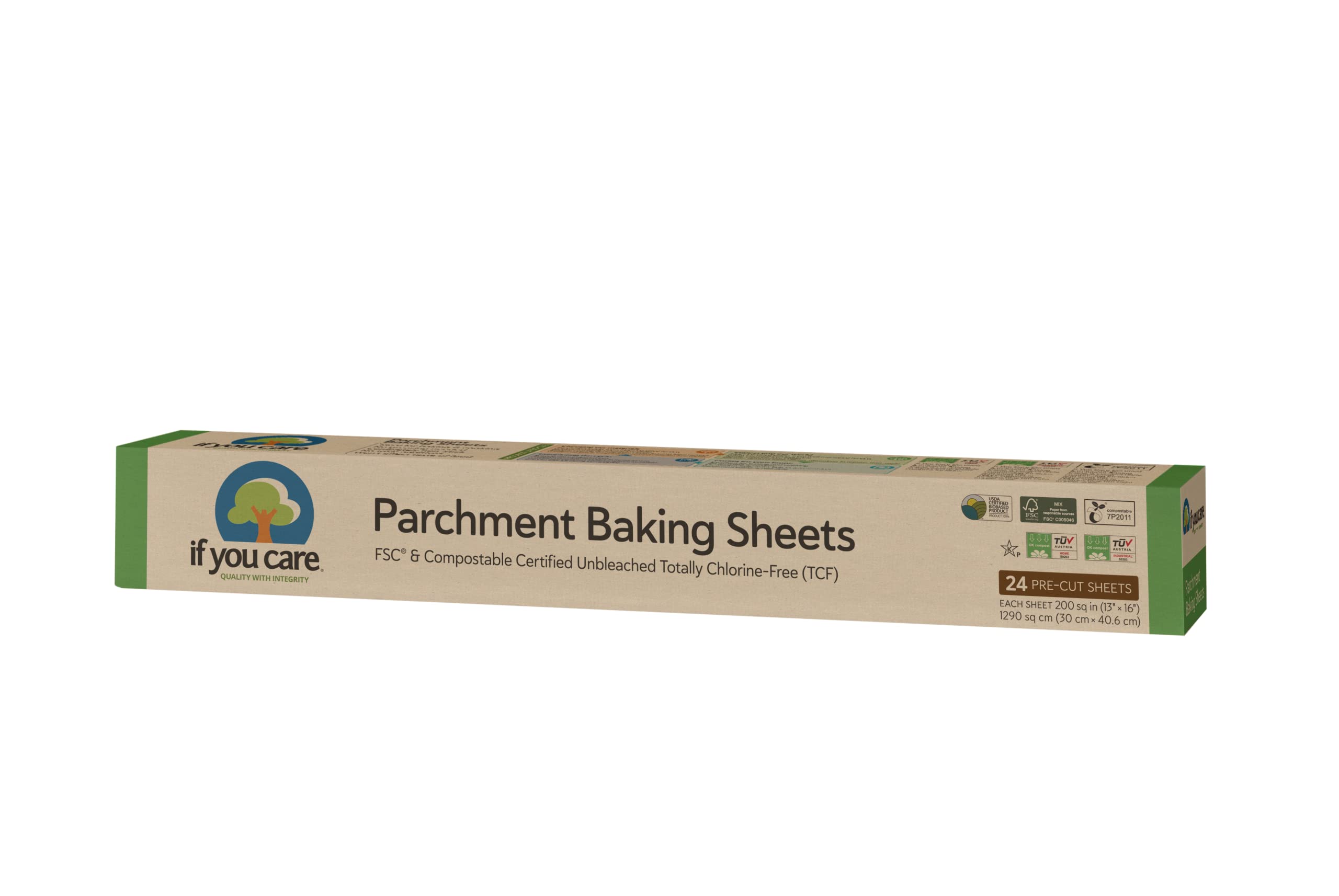 If You Care parchment paper sheets on a 12.5x16 pan for easy release and clean baking