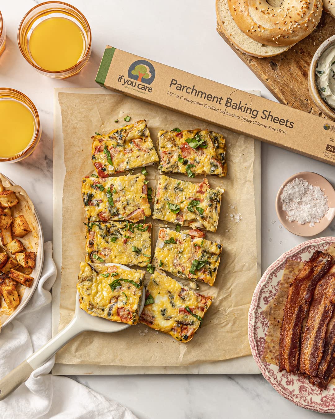 If You Care parchment paper fits standard 12.5x16 inch pans