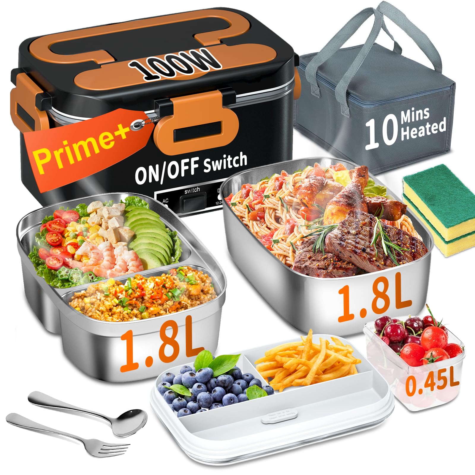 ifenrol electric lunch box front view showing compact office-ready design