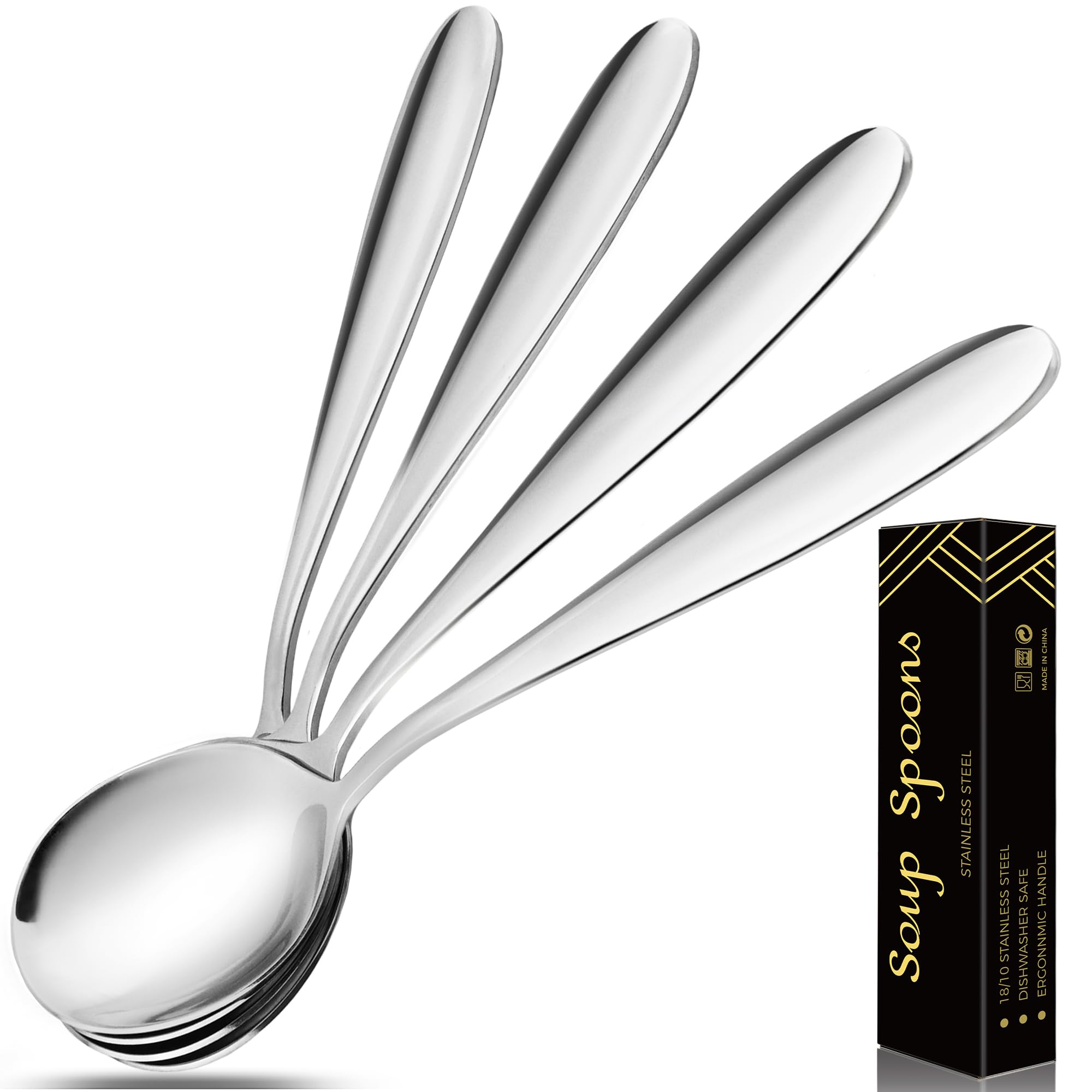 IFERRENS soup spoon with deep bowl for hearty servings and easy scooping