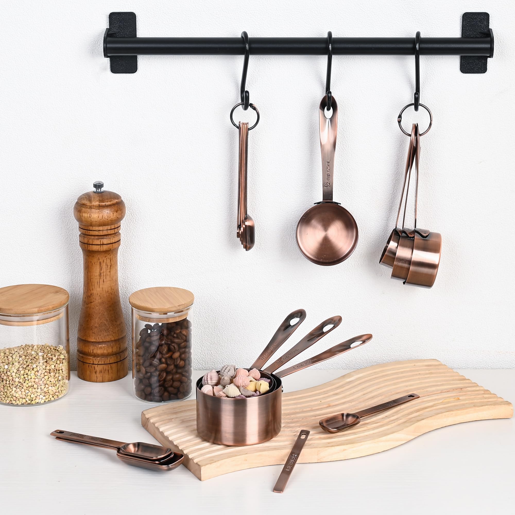IFFMYJB copper plated measuring spoons tablespoon 15ml convenient for liquids and sauces.