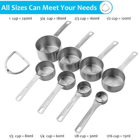 IFFMYJB measuring cups close-up shows engraved metric and US markings.