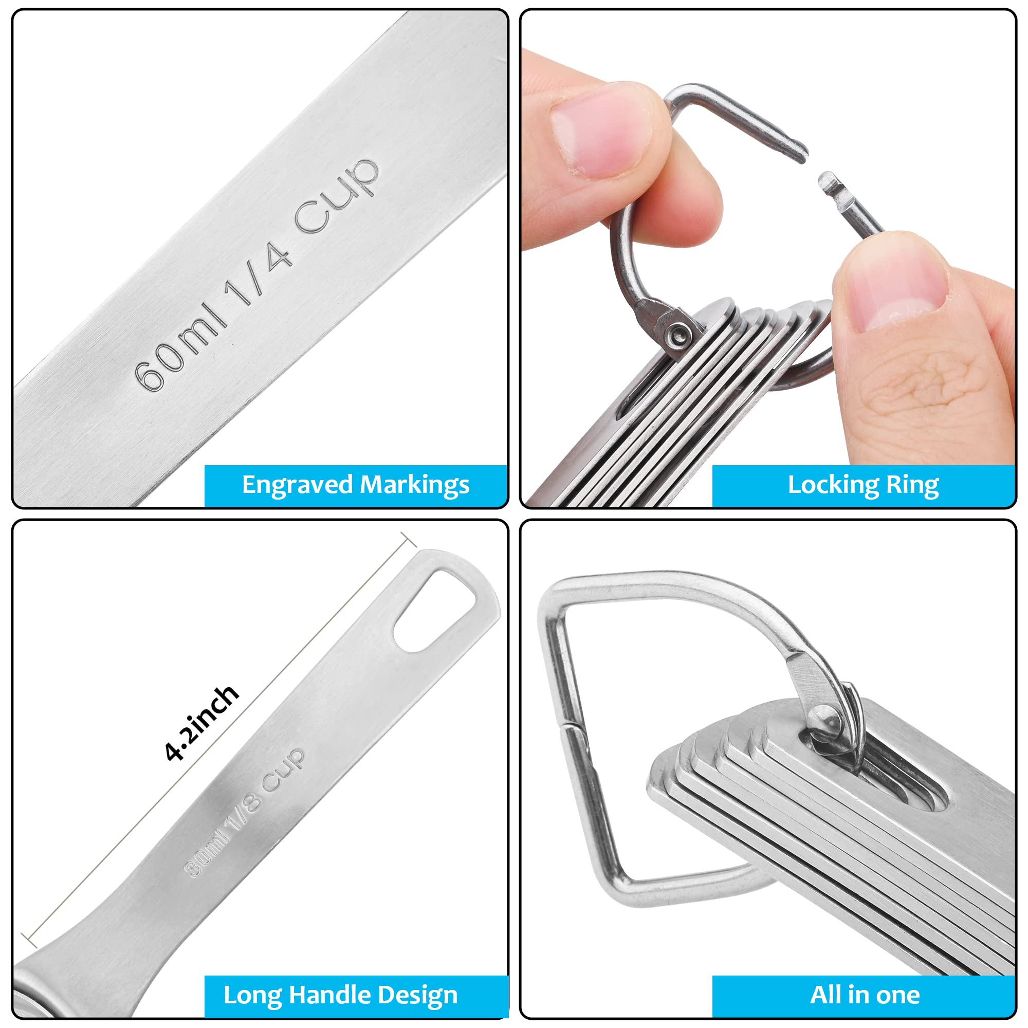 IFFMYJB measuring cups with metric and US units for accuracy.