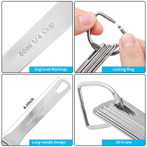 IFFMYJB measuring cups with metric and US units for accuracy.