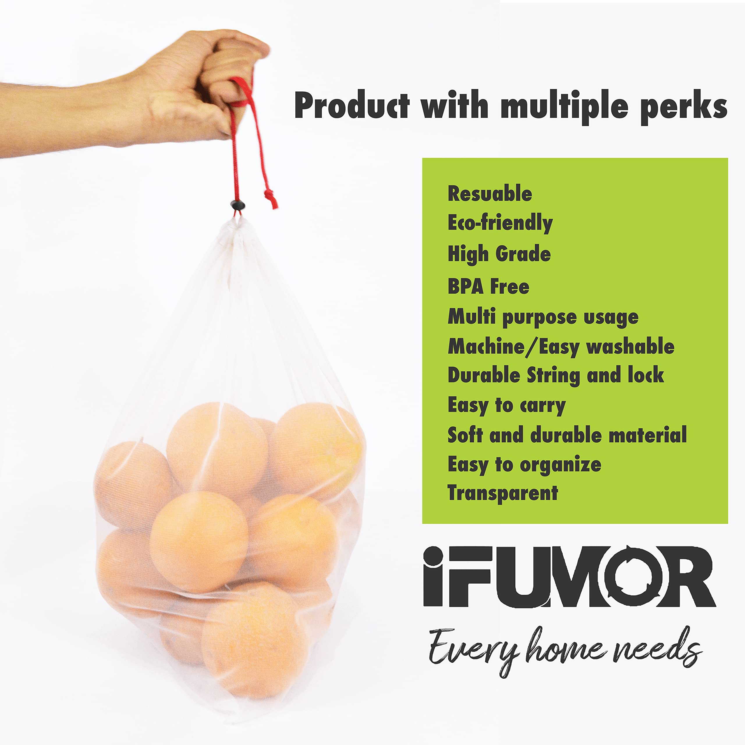 iFUMOR color-coded tare-weight tags for quick sorting.