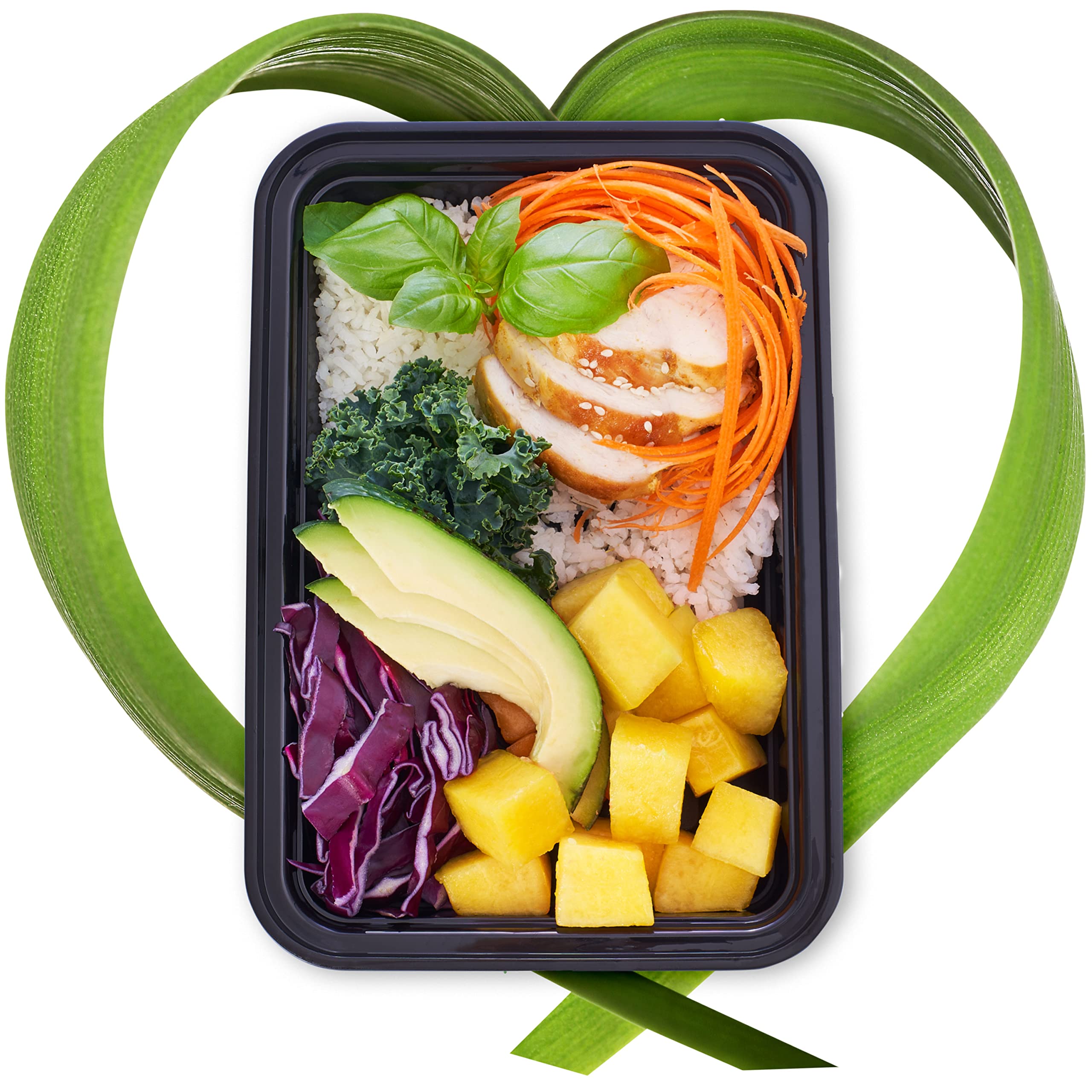 Igluu Meal Prep nesting tubs save cupboard space when stored.