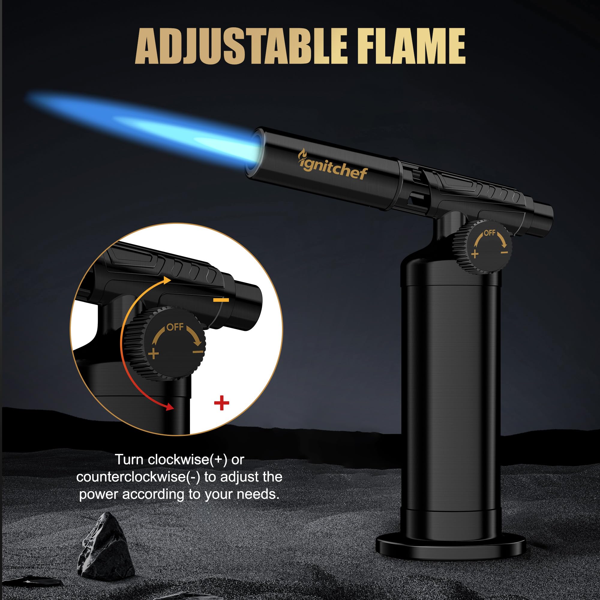 IgnitChef detachable-torch design improves portability for on-the-go cooking.
