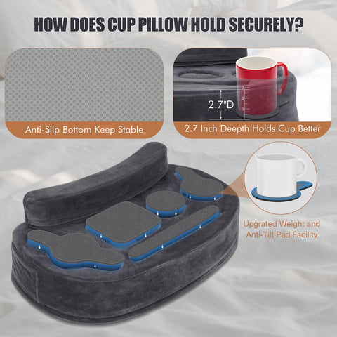 IGOHEALS car cup holder pillow keeps drinks steady during travel