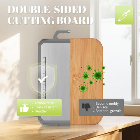 IGOYE anti-slip silicone edge adds stability for confident chopping