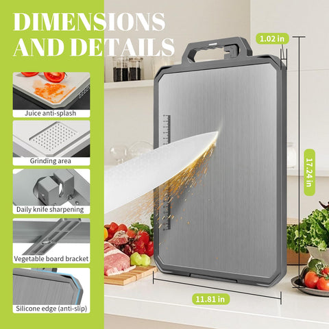 IGOYE cutting board with juice groove to catch liquids during prep