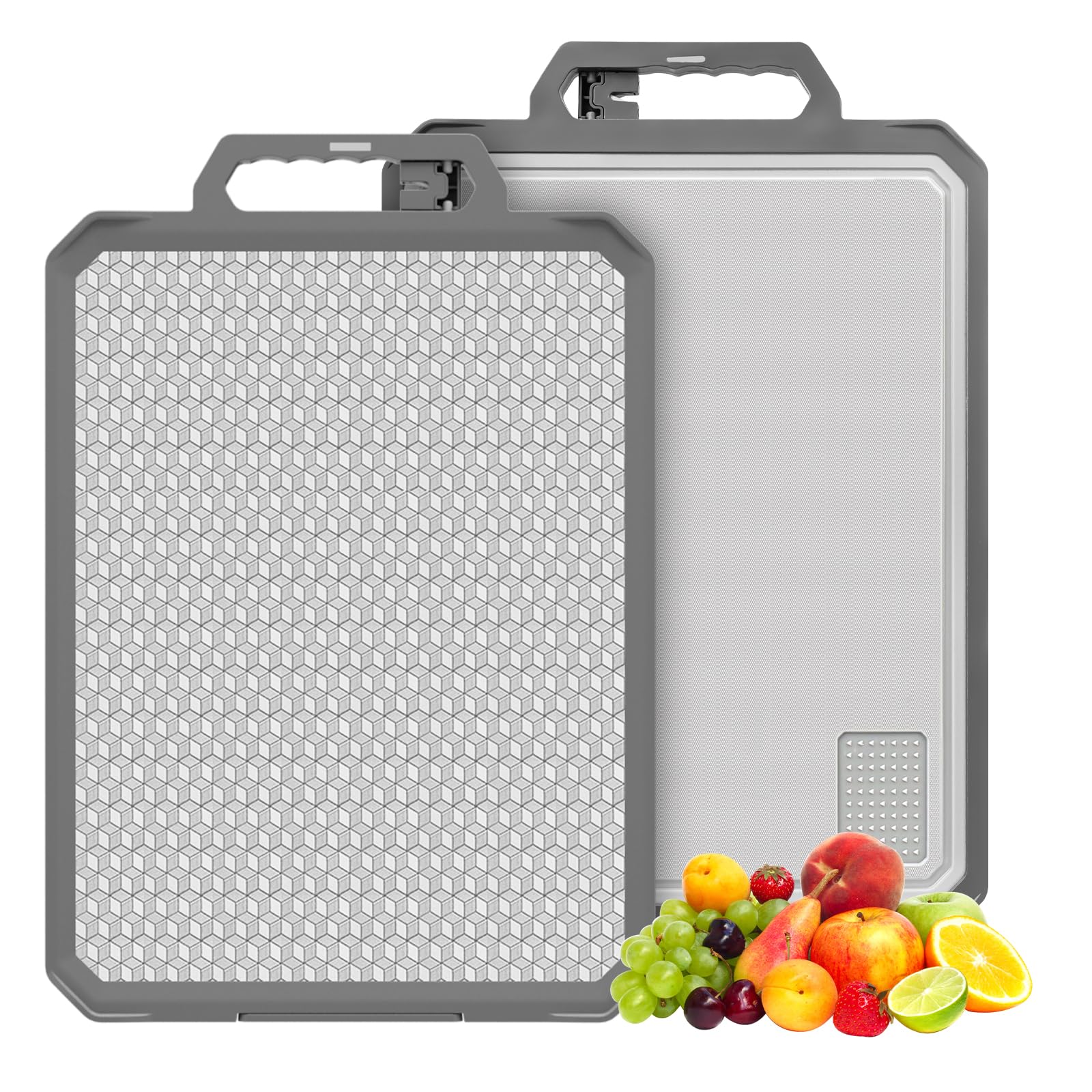 IGOYE titanium side cutting board, ideal for meat prep with durable surface.