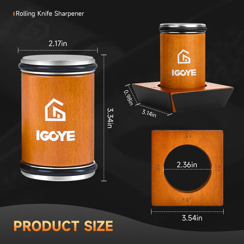 IGOYE walnut wood body offers premium feel during sharpening