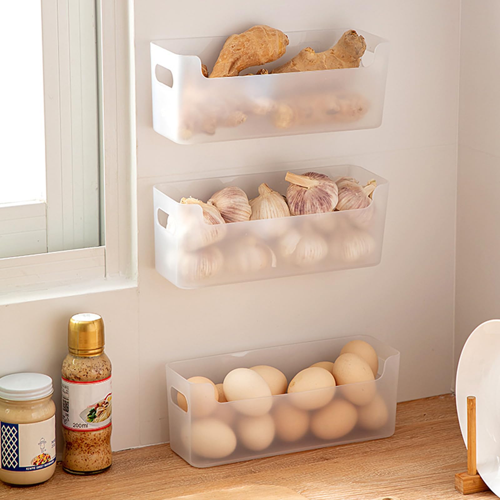 IGUOCY transparent cabinet door organizer provides quick access to essentials