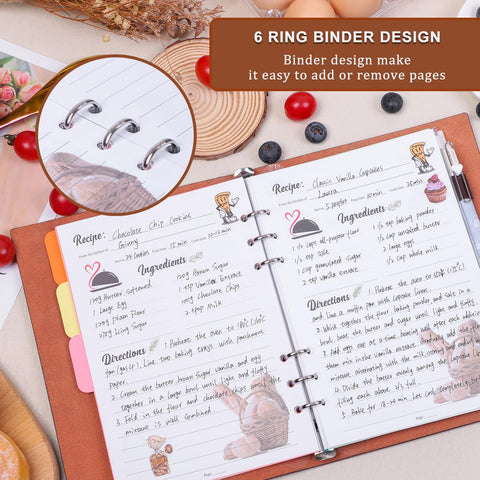 iHoesdste interior pages show the name page and a handy kitchen conversion chart for quick reference.