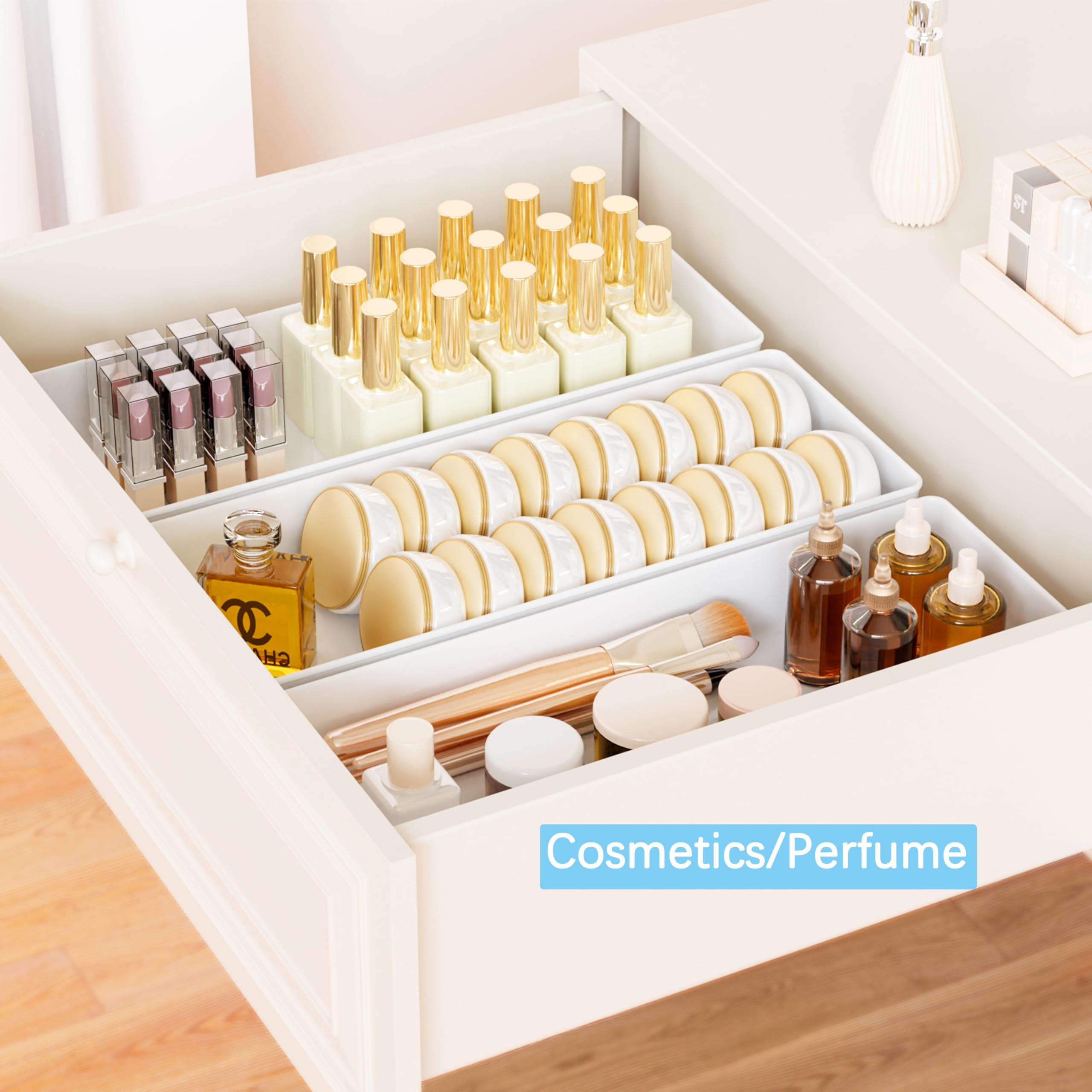ihomecooker office and bathroom storage tray helps declutter desks and drawers.