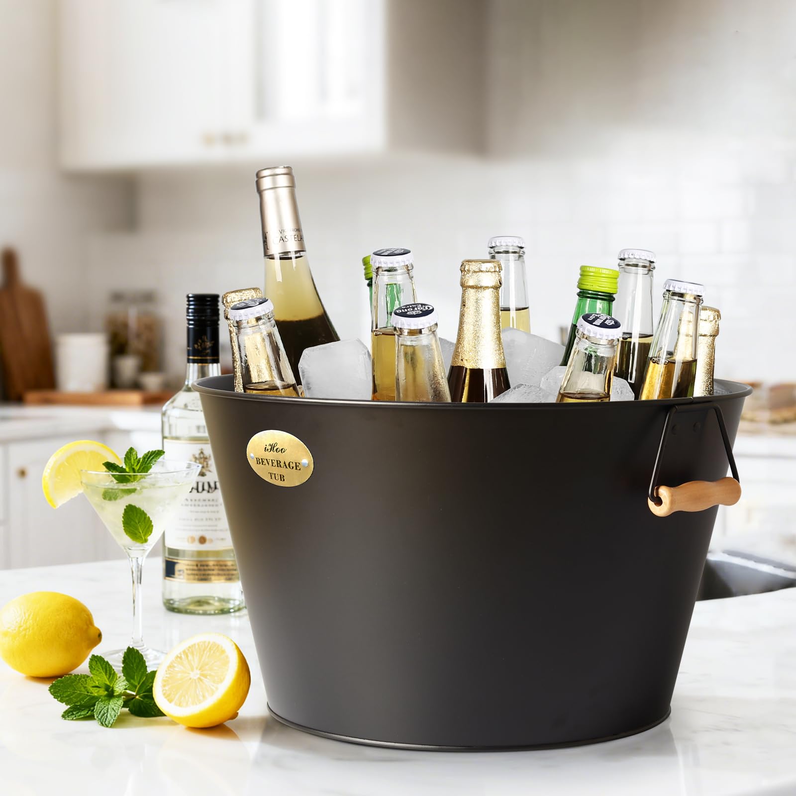 iHoo party tub doubles as stylish table centerpiece when chilled.