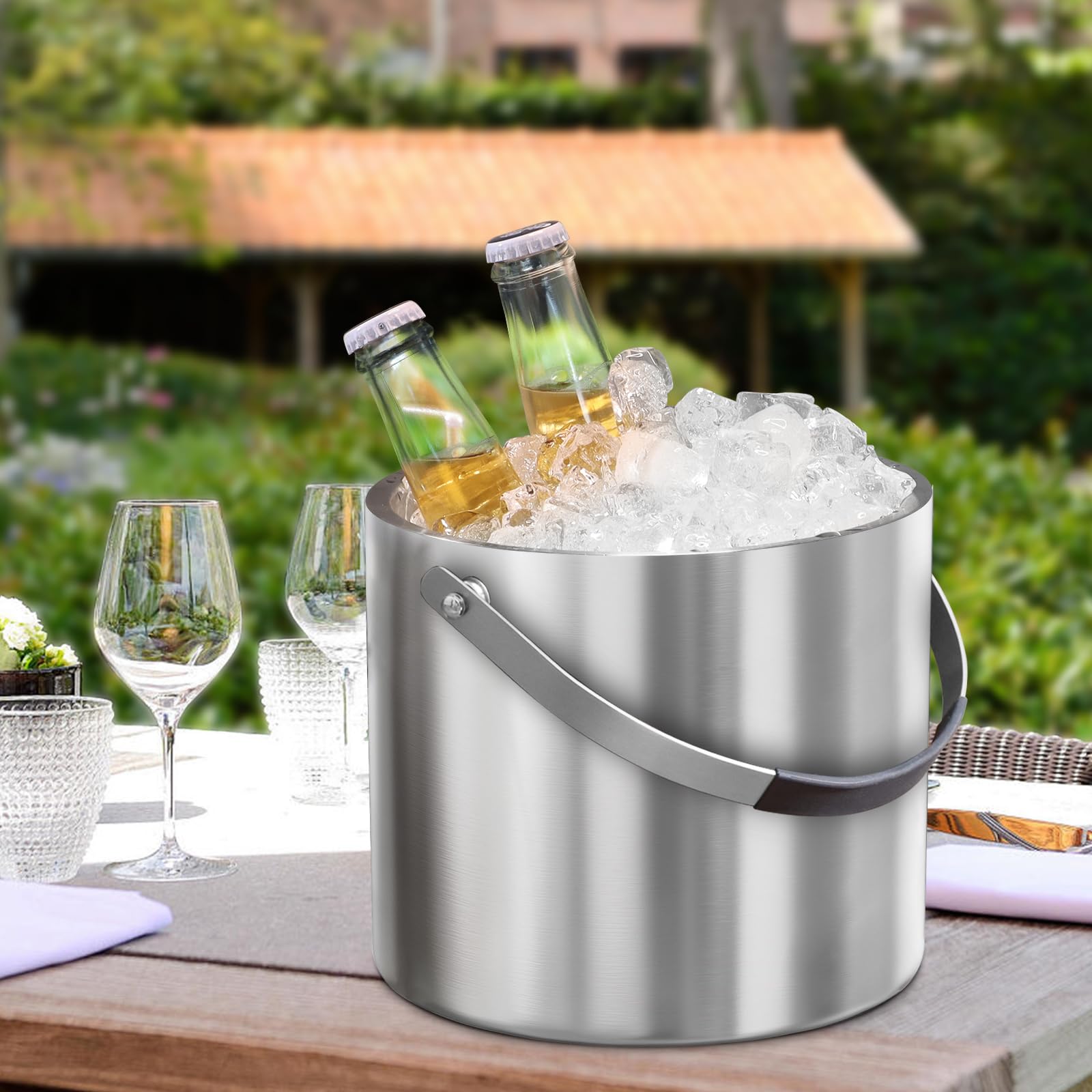 iHoo stainless steel bucket is dishwasher-safe after use