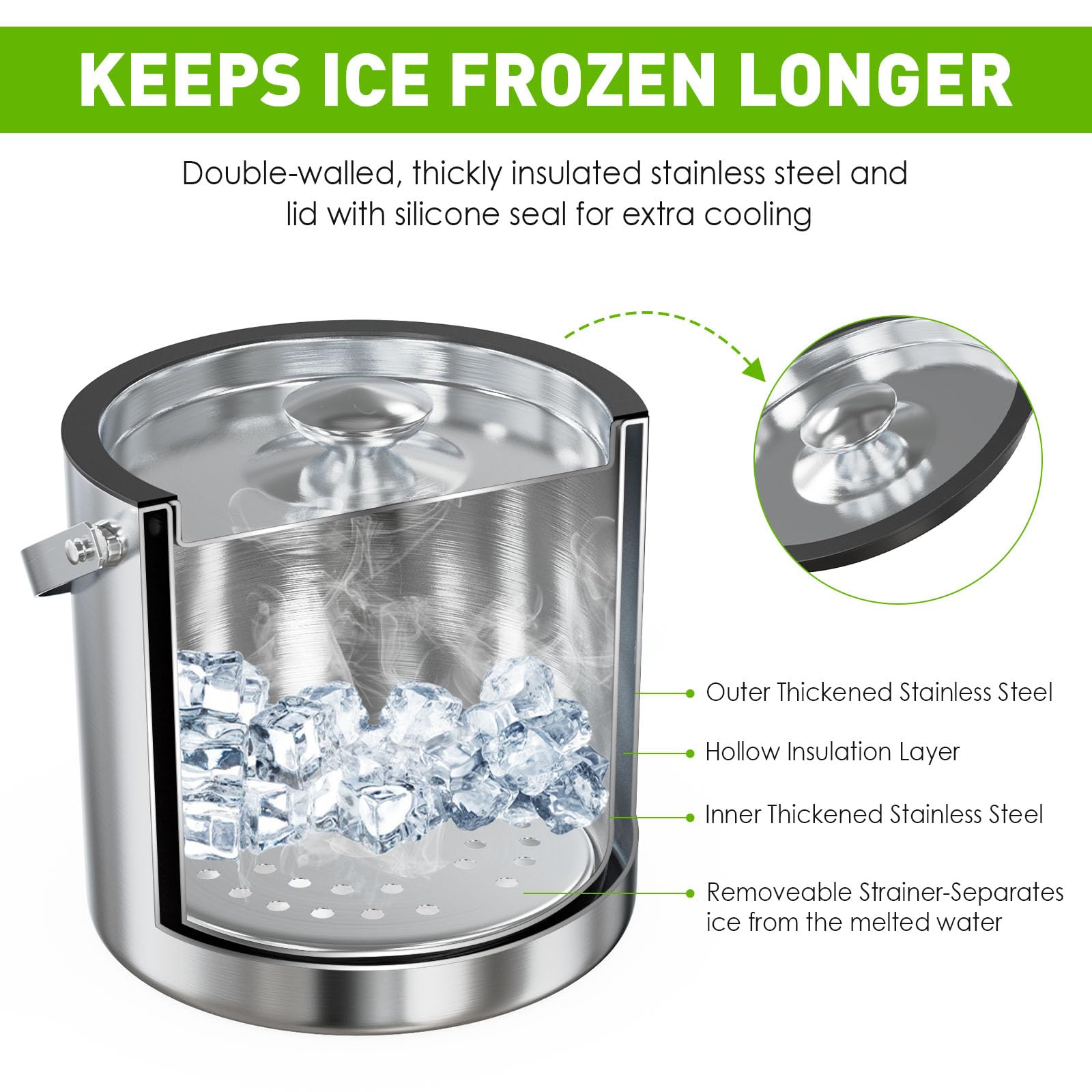 iHoo ice tongs ready for easy cube retrieval at parties