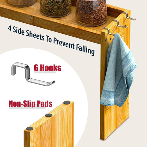 IIIOIIIA includes six hooks for mugs, utensils, or towels