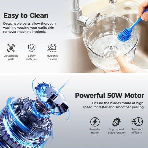 Easy-clean parts detach for quick, hygienic cleanup.