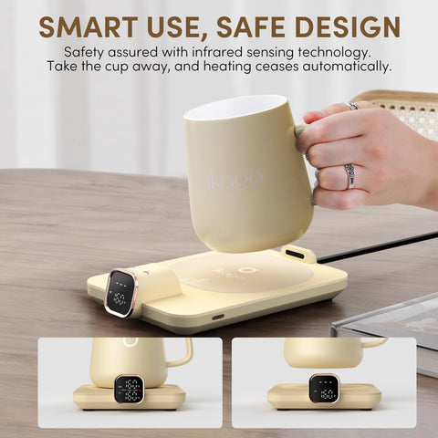 Ikago 75W fast-heating warmer for quick coffee and tea