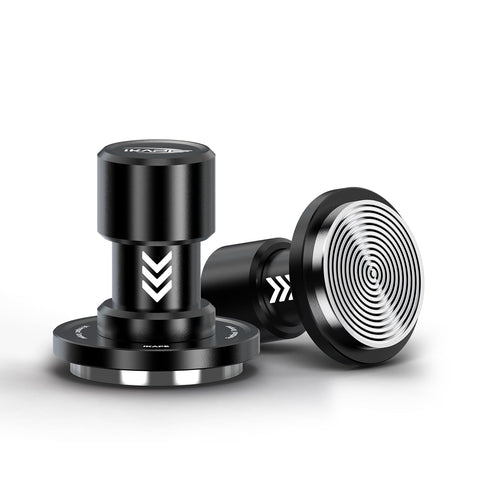 IKAPE 53.3mm V6 tamper side view shows ergonomic low-profile design.