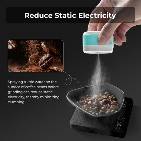 IKAPE coffee bean sprayer ultra-fine mist coats beans for cleaner grinding