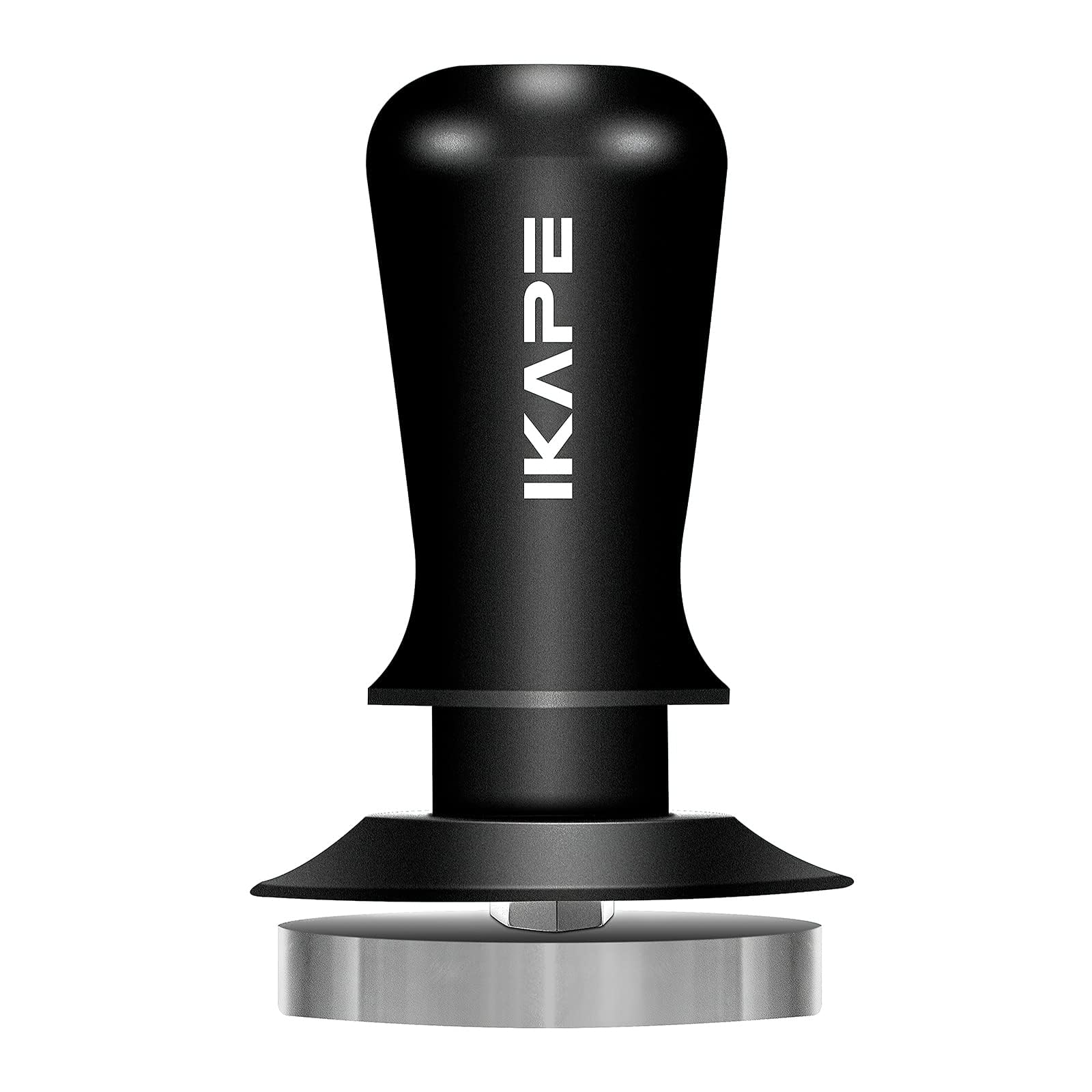 IKAPE espresso tamper with flat base for 53.3 mm portafilters ensures even tamping