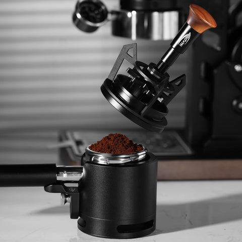 IKAPE Espresso V3 WDT Tool with stand keeps your workspace tidy during prep.
