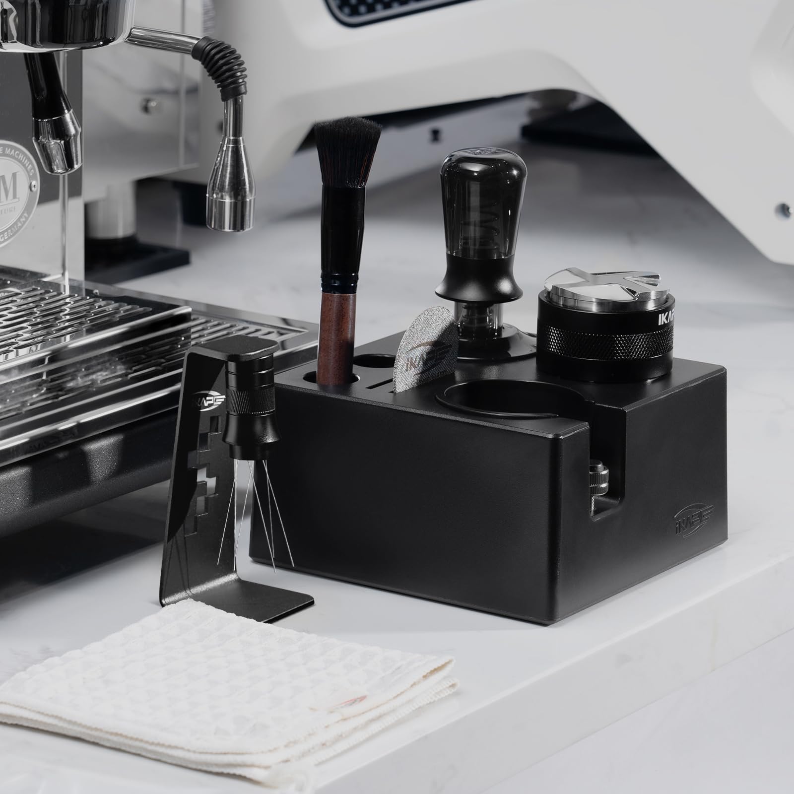 IKAPE tamper station keeps your tools neatly organized.