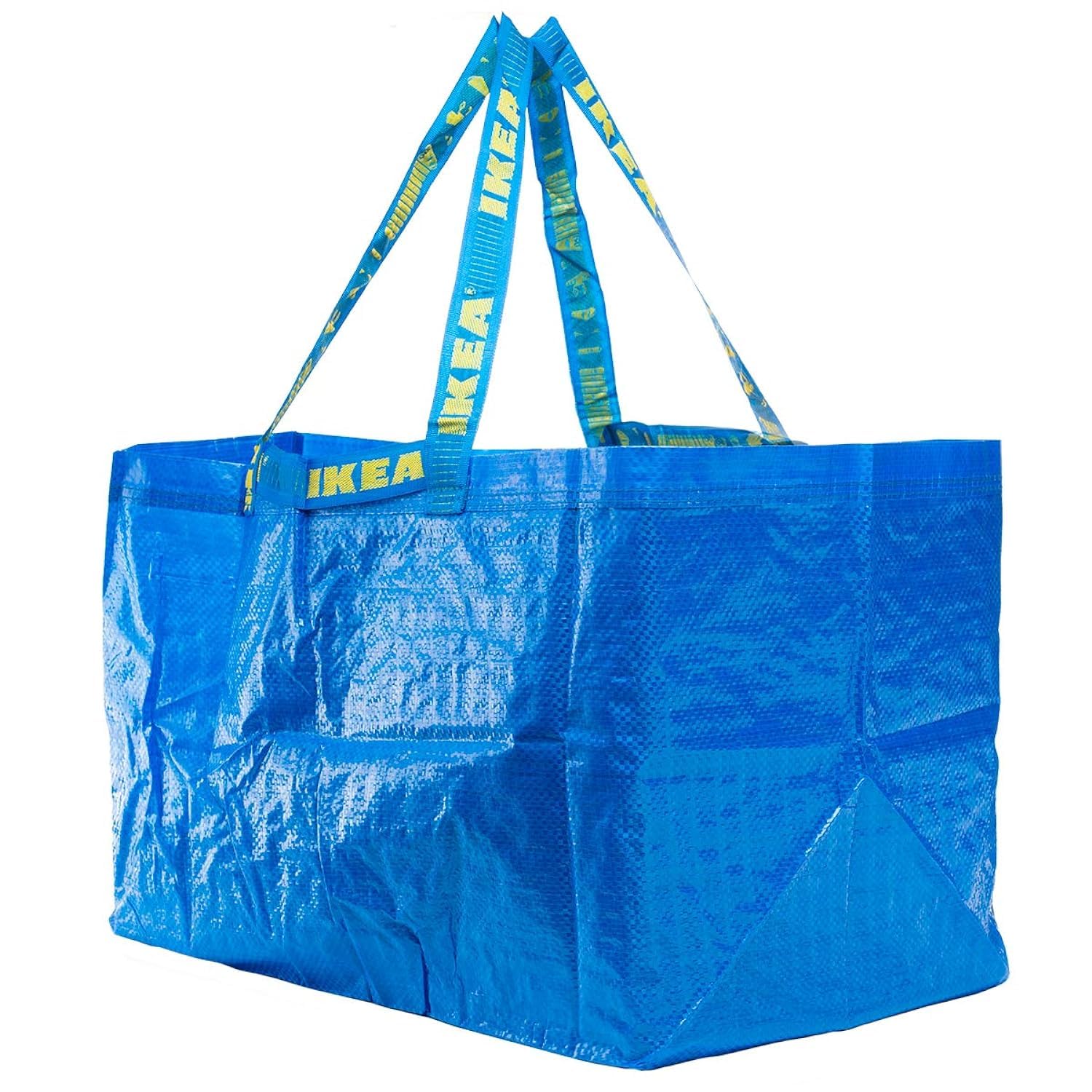IKEA Frakta bags set of 10 are durable totes for shopping and travel.