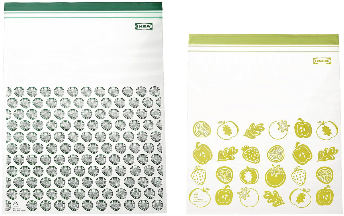 IKEA ISTAD blue freezer bags, 30-pack organized freezer storage.
