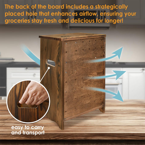 Ikee Design durable pine wood with rustic finish adds warm kitchen style.