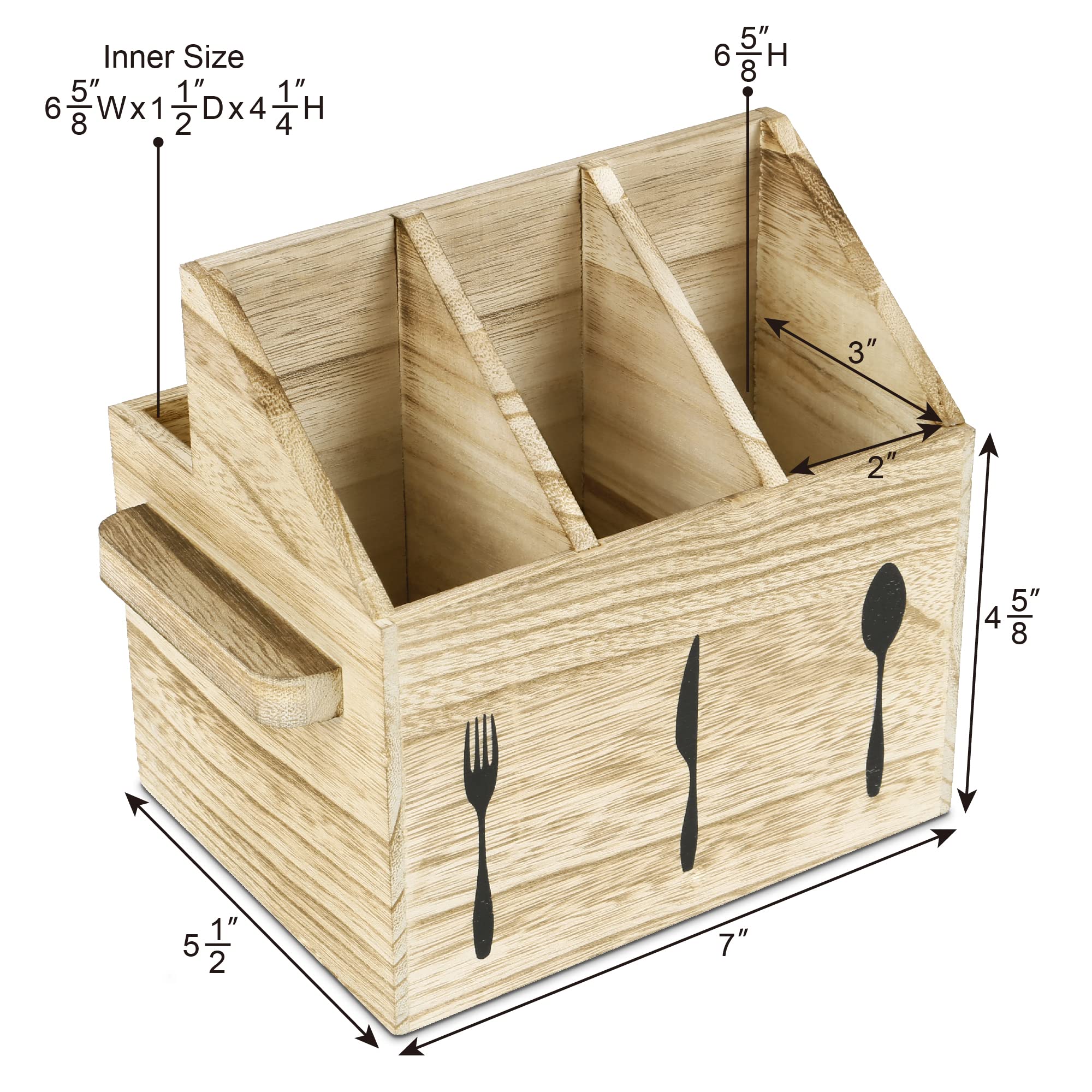 Ikee Design wooden flatware caddy ideal for outdoor picnics
