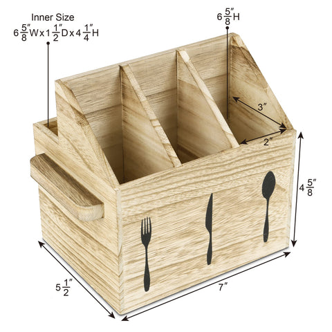 Ikee Design wooden flatware caddy ideal for outdoor picnics