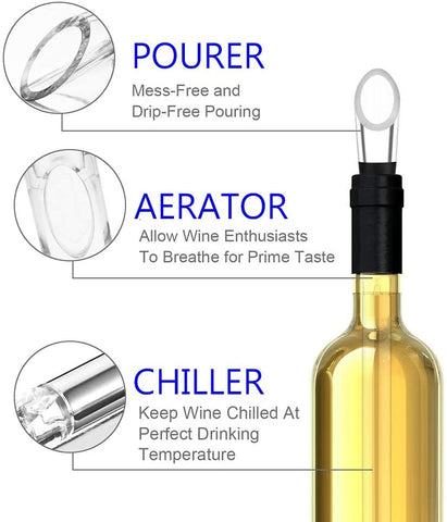 ikito aerator pourer in action for richer bouquet.