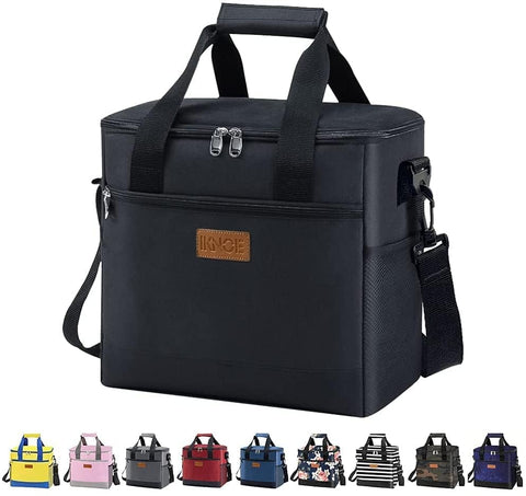iknoe 24-can insulated bag keeps drinks cool during workdays.