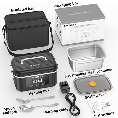 ikuchelife heated lunch box ideal for work travel camping scenarios