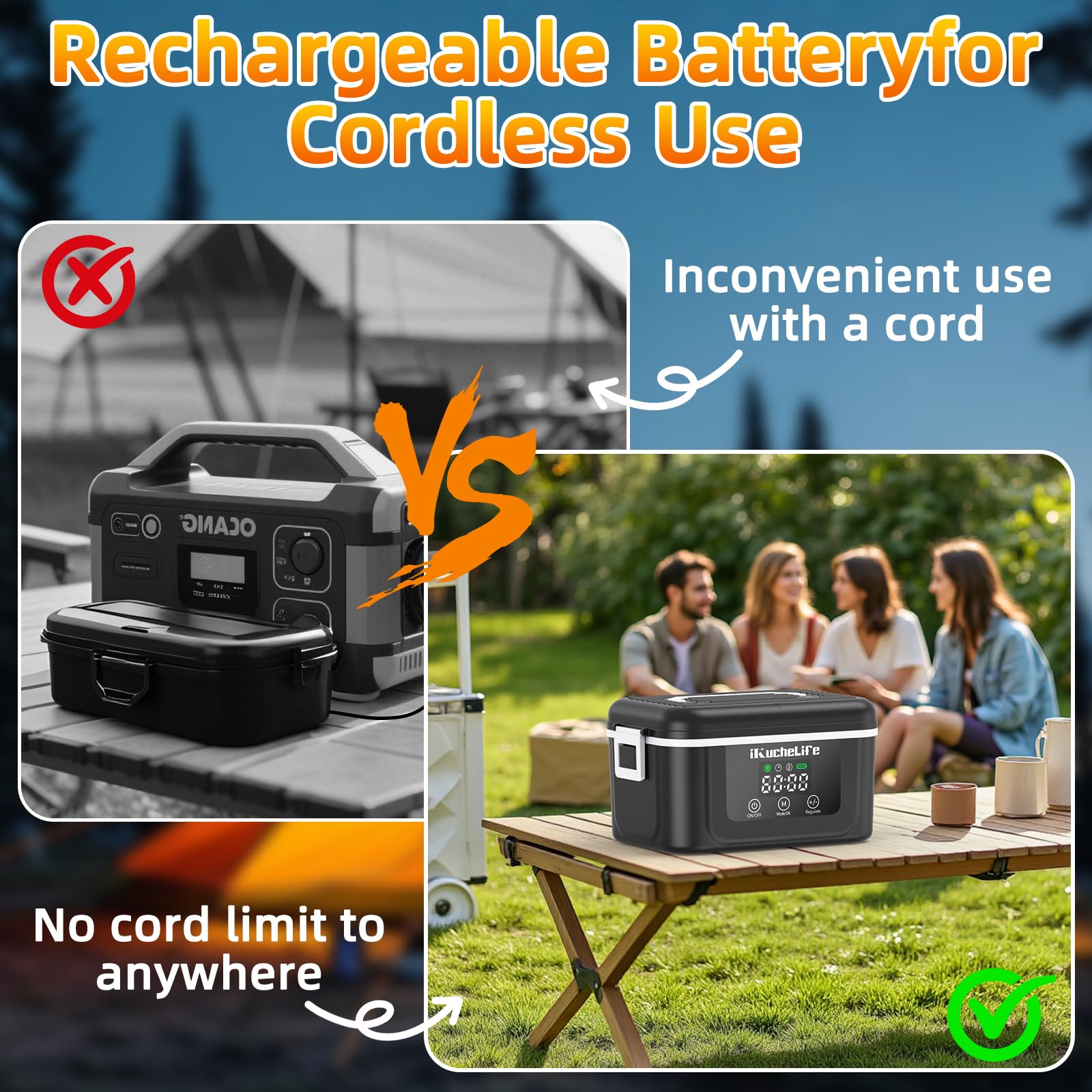 ikuchelife heated lunch box portable design for work and outdoors