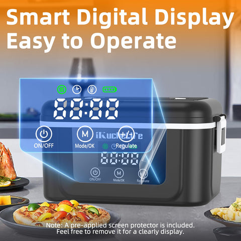 ikuchelife heated lunch box scheduled heating icon for planned meals