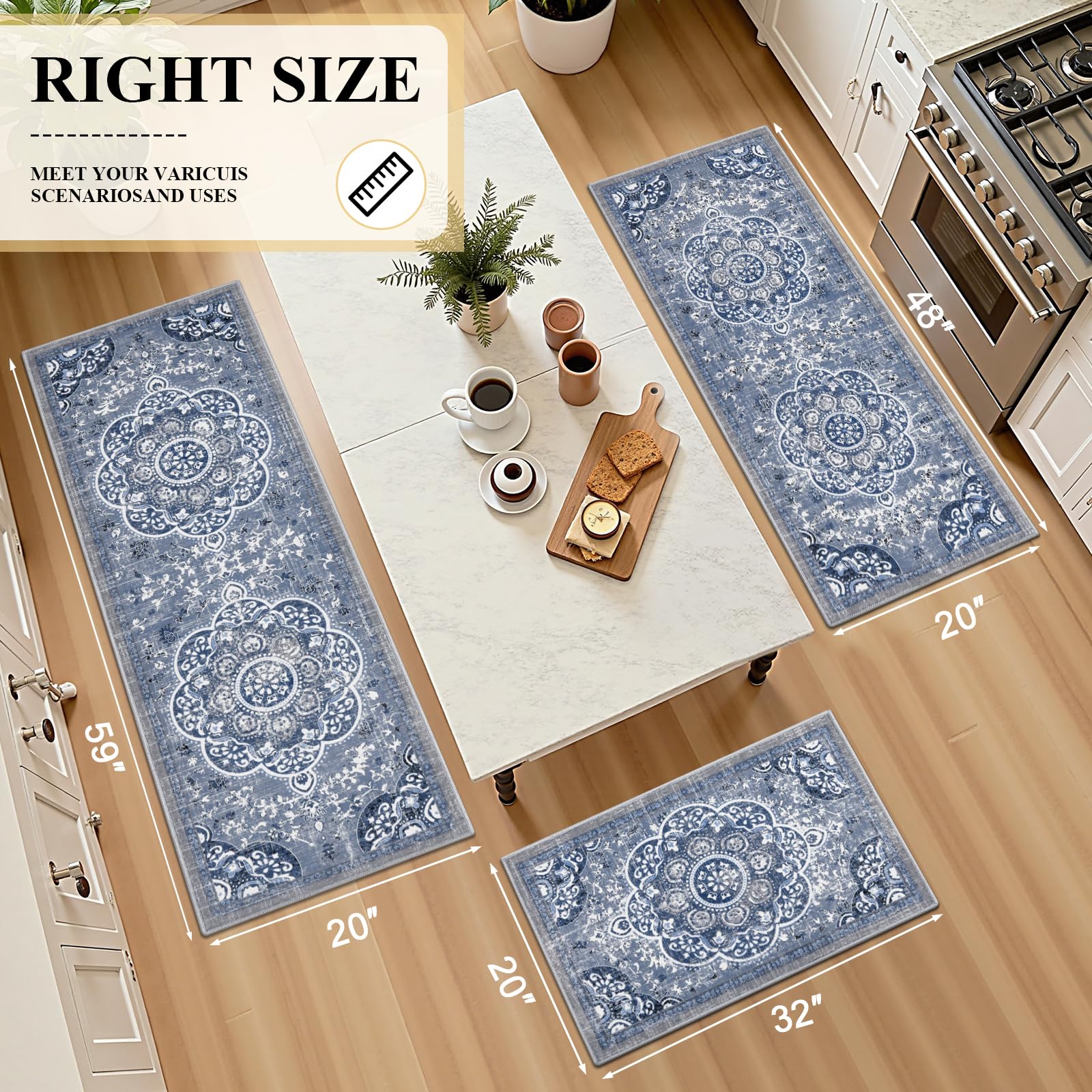 Ileading runner with non-slip backing kept in place during cooking
