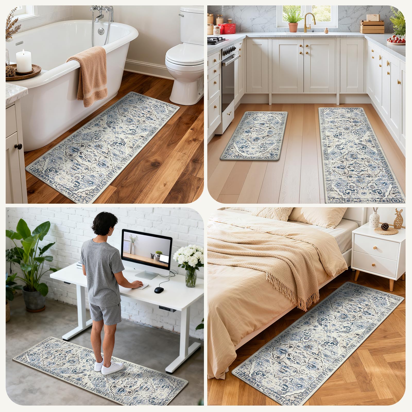 Ileading kitchen rug 20x59 with 20x32 pairing suits busy kitchens