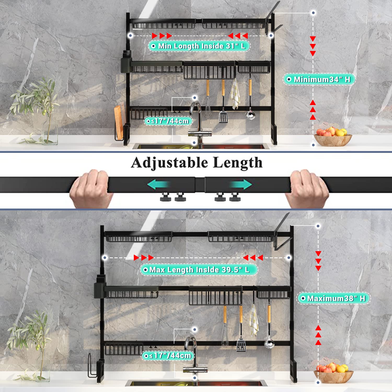 ilvvan 3-tier over-sink rack 2024 upgrade adds extra drying capacity