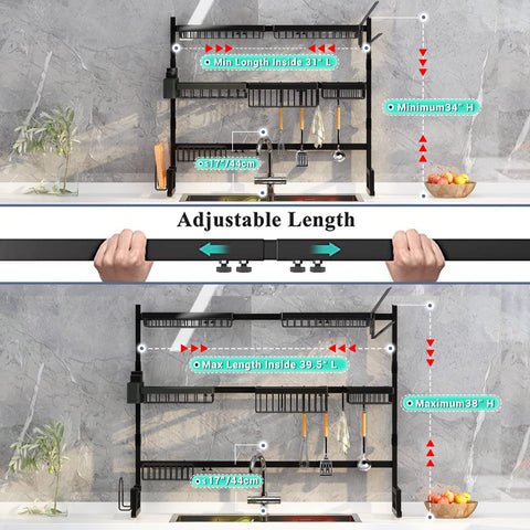 ilvvan 3-tier over-sink rack 2024 upgrade adds extra drying capacity