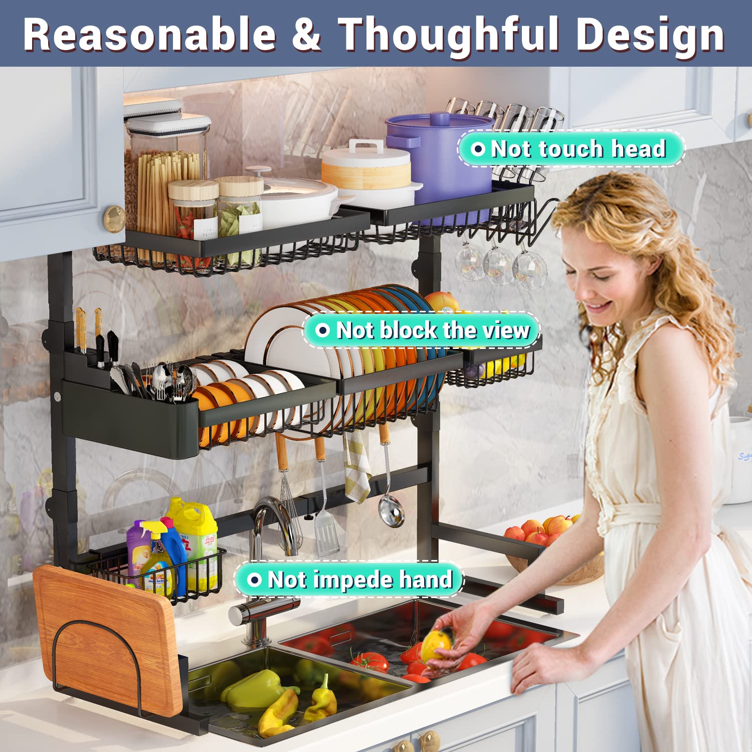 ilvvan kitchen counter organizer for efficient space utilization