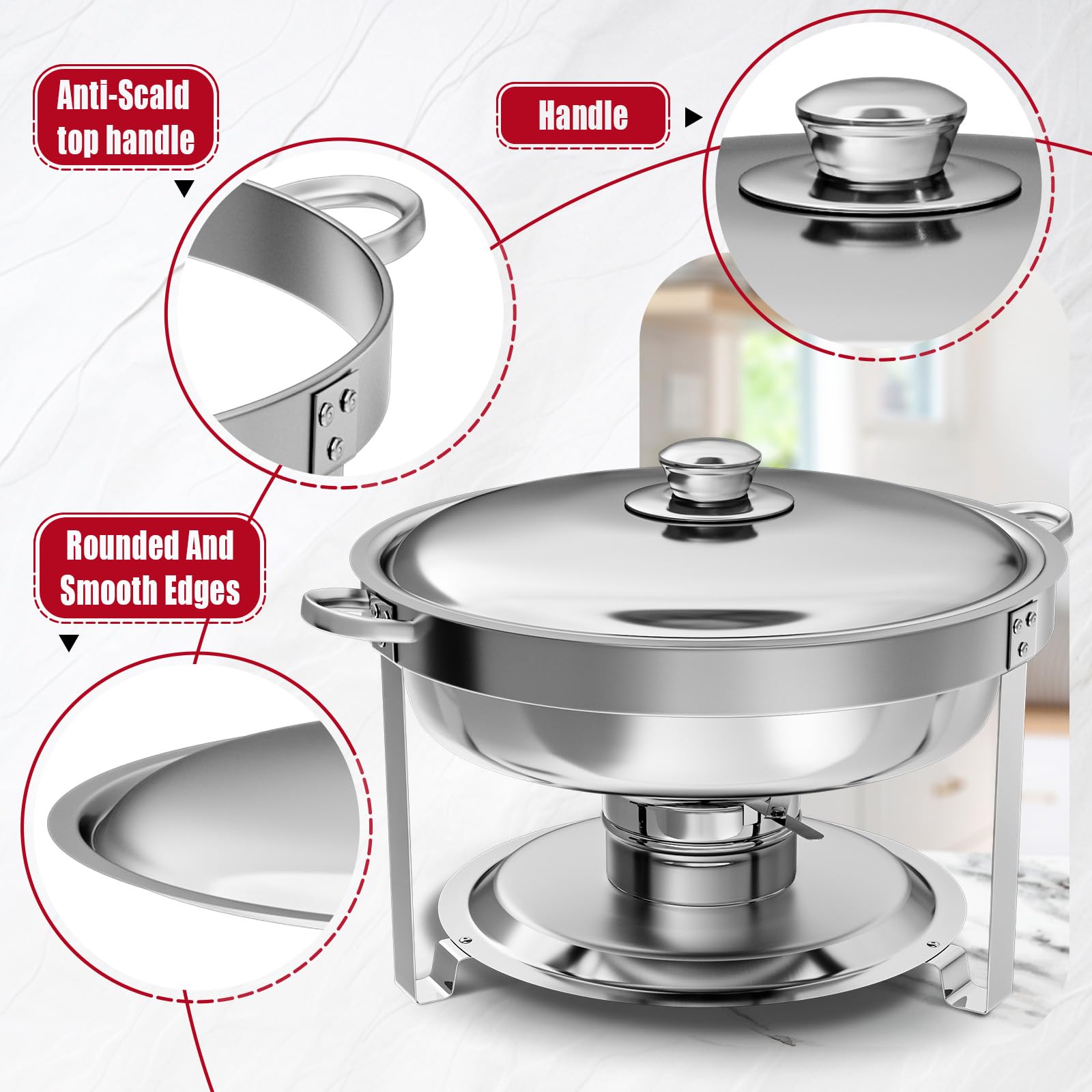 IMACONE stainless lid preserves heat with polished appearance