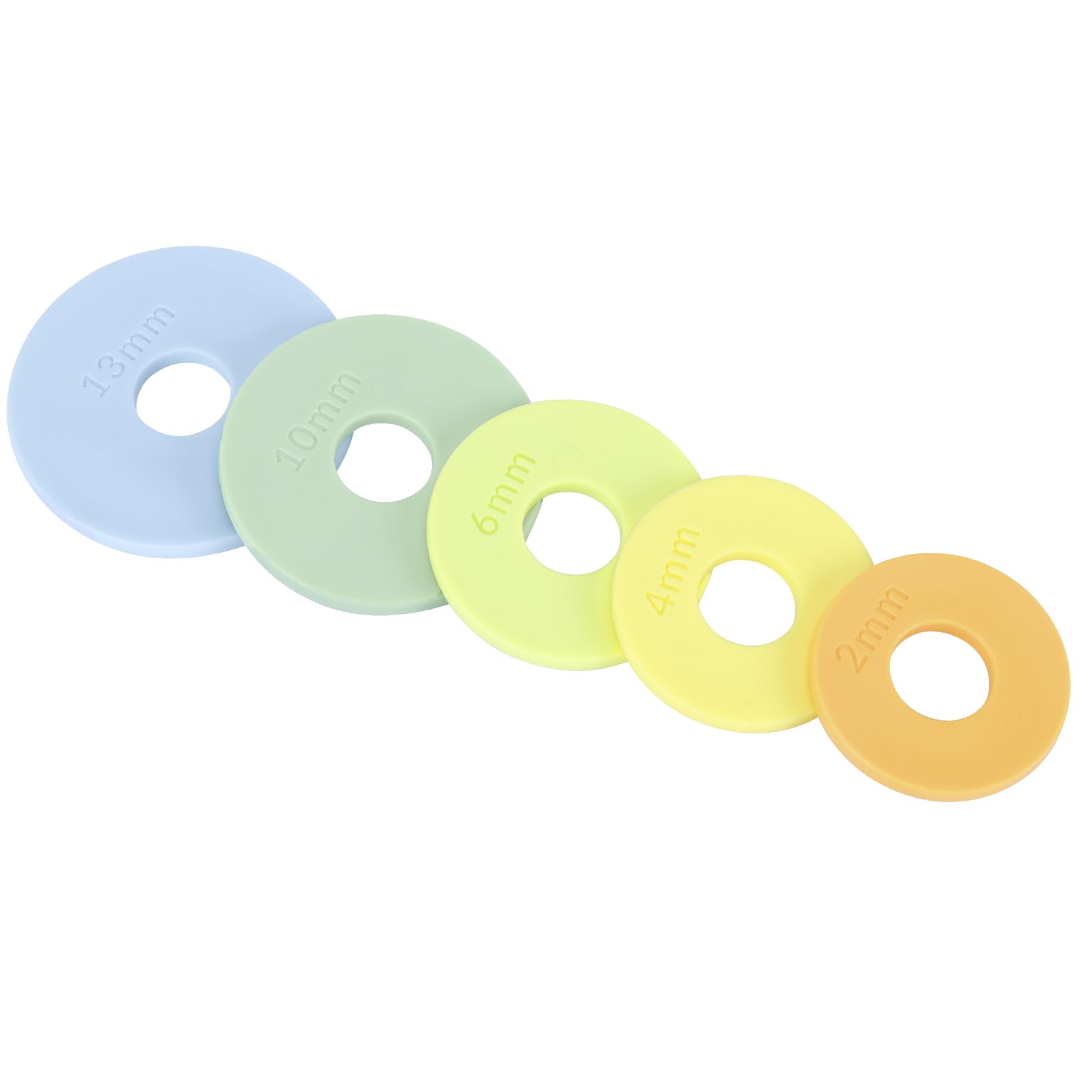 Geesta rolling pin guide rings in multicolored set for even dough thickness