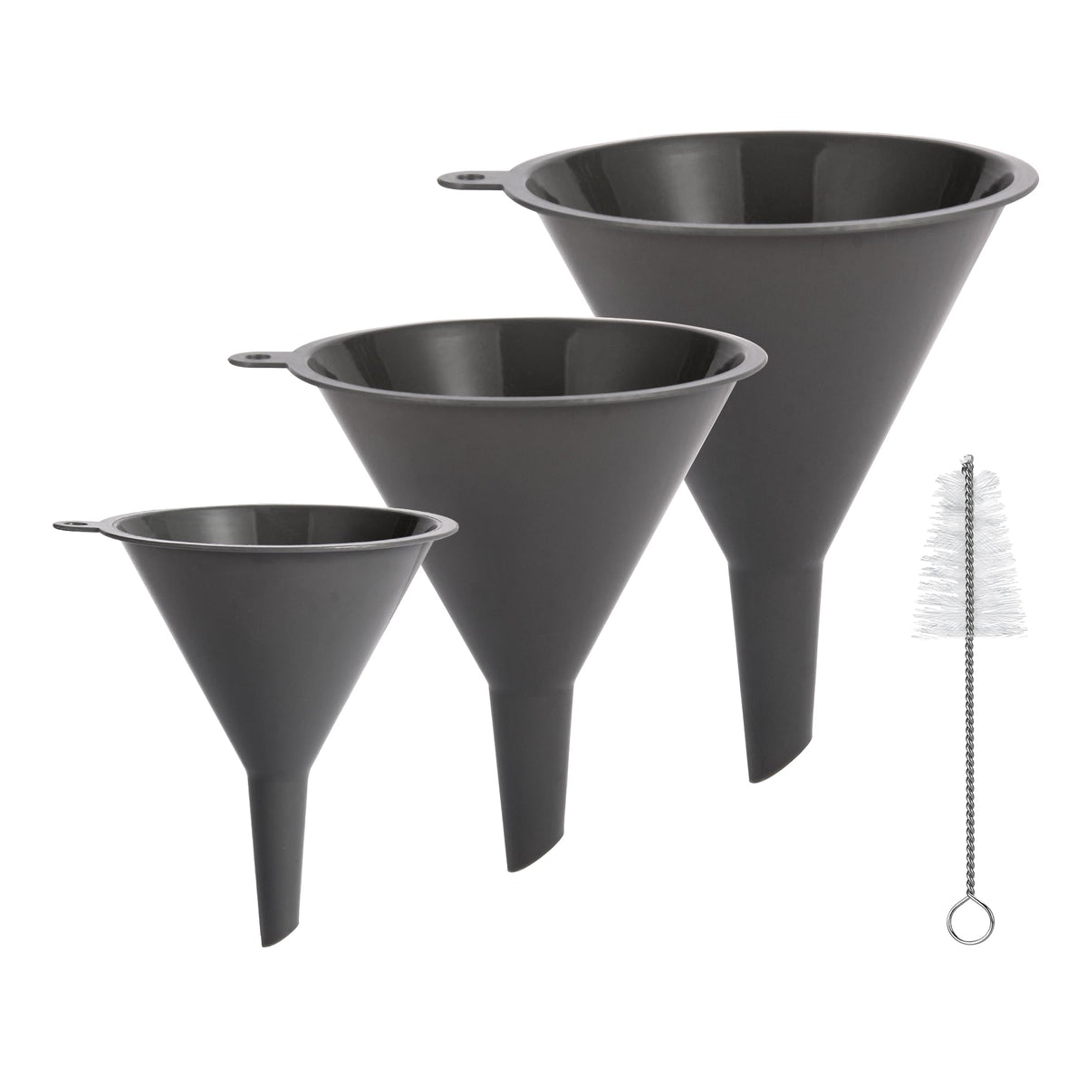 HAYAWEY Plastic Kitchen Funnel Set of 3 – BPA Free, Multi-Use Funnels for Kitchen, Lab & Auto